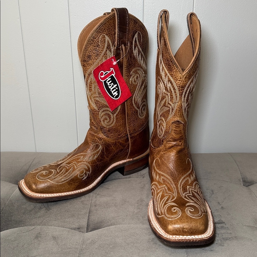 Justin 11” Llano Bent Rail Ladies' Western Boots Size 8.5 NEW - Picture 5 of 16